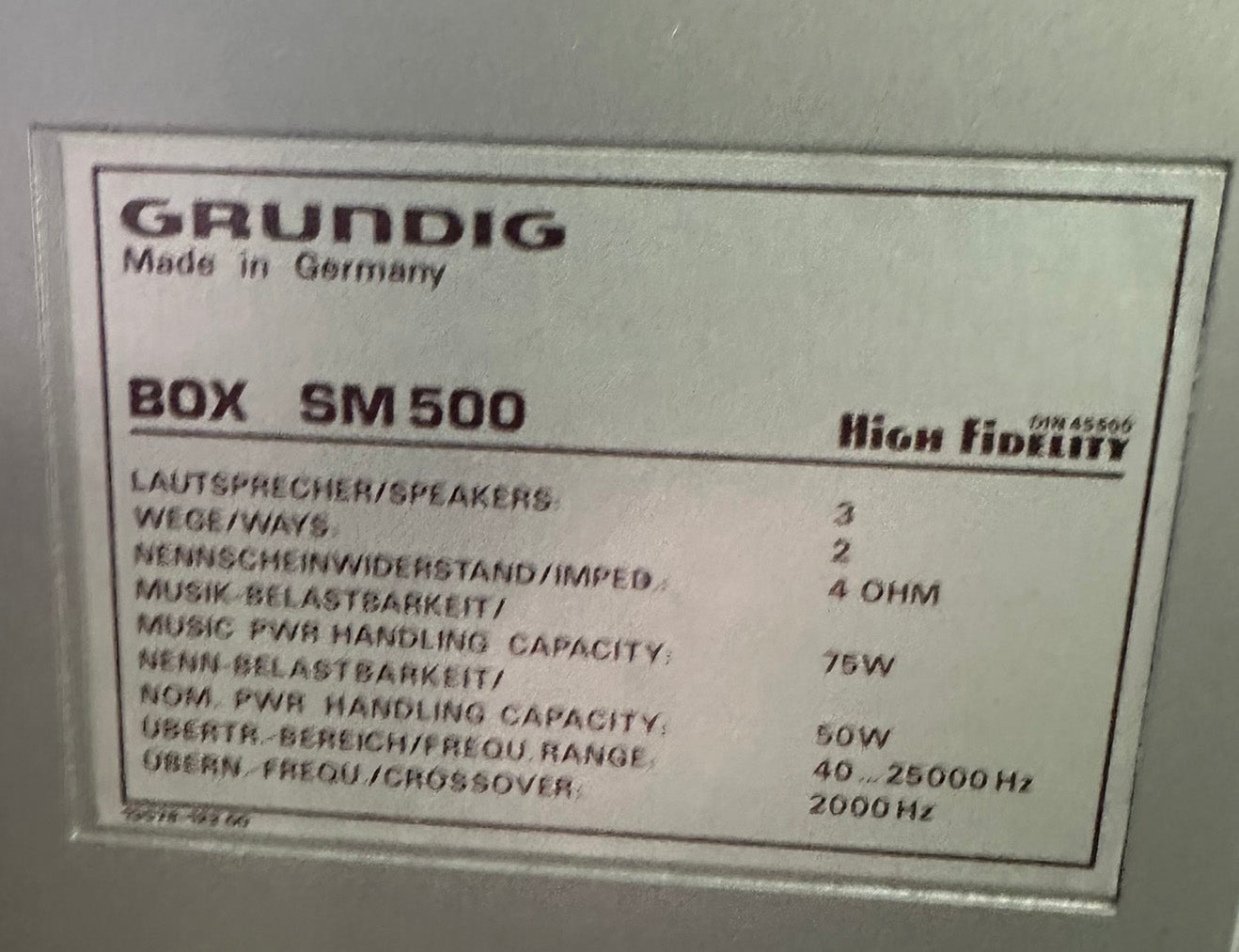 Grundig Box SM-500