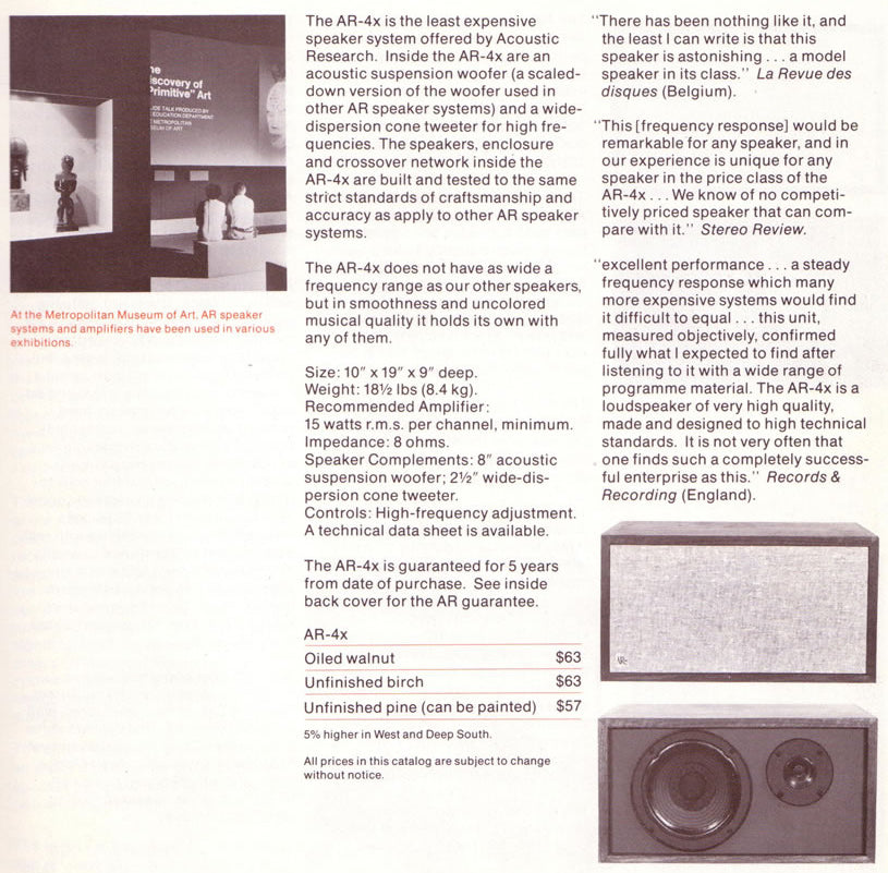 Acoustic Research AR 4x